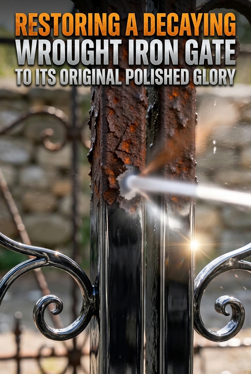 Watch Restoring A Decaying Wrought Iron Gate To Its Original Polished ...