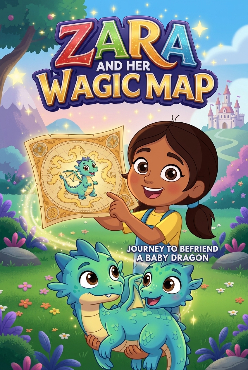 Zara and her Magic Map Journey to Befriend a Baby Dragon | Anime Series ...